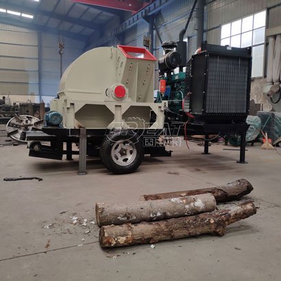 大型移动柴油动力木屑机