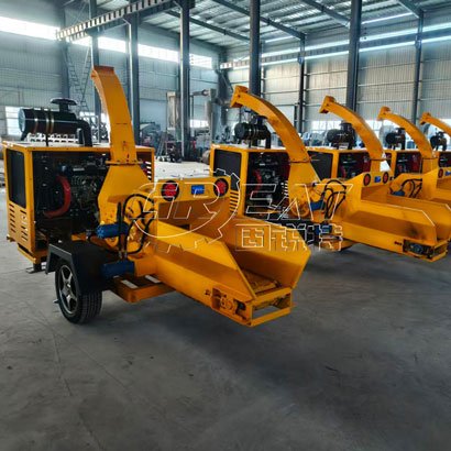 链板进料树枝木材粉碎机