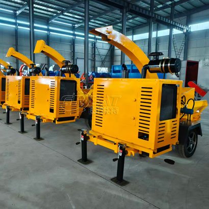 链板进料树枝木材粉碎机