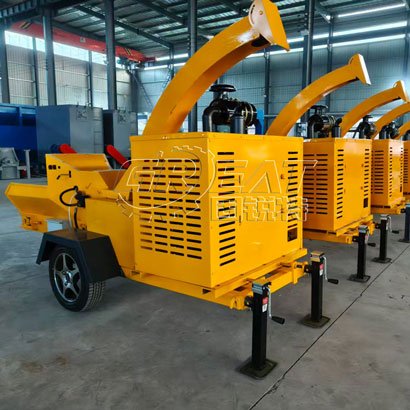 链板进料树枝木材粉碎机